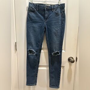 Free People Women's Busted Knee Skinny Fit Jeans